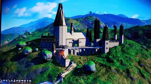 Fan de Harry Potter construye Hogwarts en un planeta de No Man’s Sky